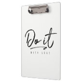 Doe het met Liefde Aangepaste Achtergrond Kleur Klembord (Links)