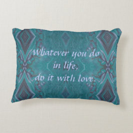 "Doe het met liefde" Acryl Pour Geïnspireerd Accent Kussen