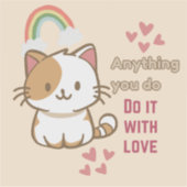 Doe het met liefde sticker (Voorkant)