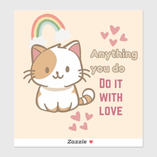 Doe het met liefde sticker (Vel)