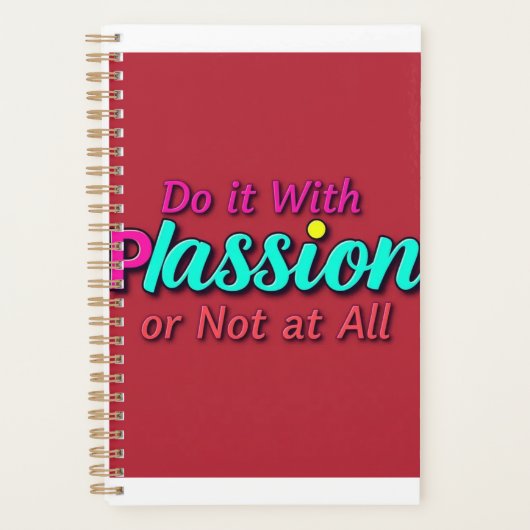 Doe het met passie of helemaal niet - leef met het planner (Voorkant)