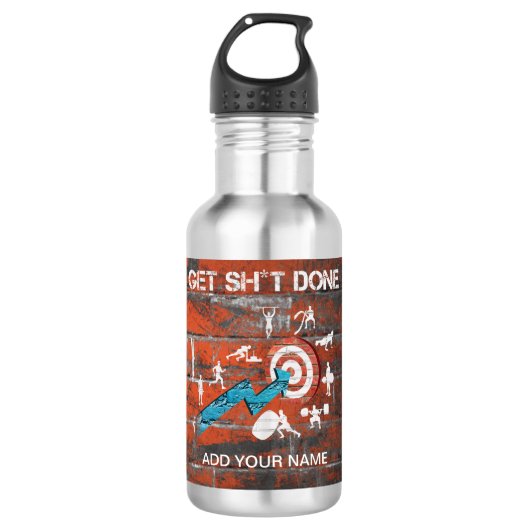 Doe het Motivatie fitnessout Waterfles (Voorkant)