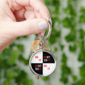 Doe het niet af met zwart wit inspireren sleutelhanger (Hand)