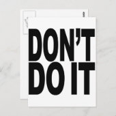 Doe het niet briefkaart (Voorkant / Achterkant)