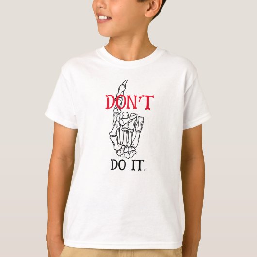 Doe het niet, de T-shirt van de jongen (Voorkant)
