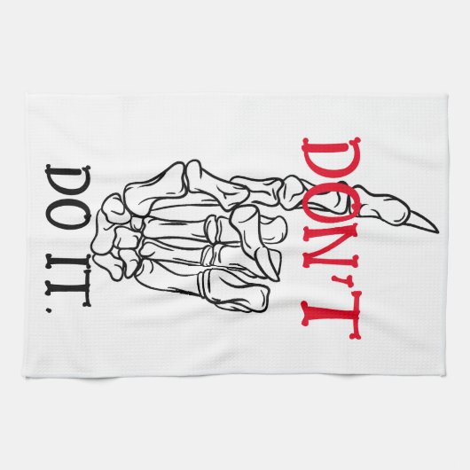 DOE HET NIET Keukenhanddoek (Horizontaal)