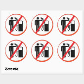 Doe het niet ronde sticker (Vel)