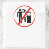Doe het niet ronde sticker (Tas)