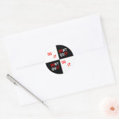 Doe het niet stoppen met zwart wit inspirerend ronde sticker (Envelop)