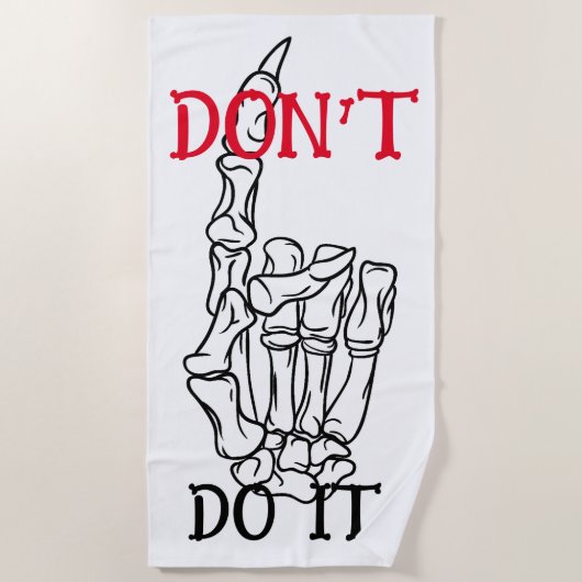 DOE HET NIET, strandlaken (Voorkant)