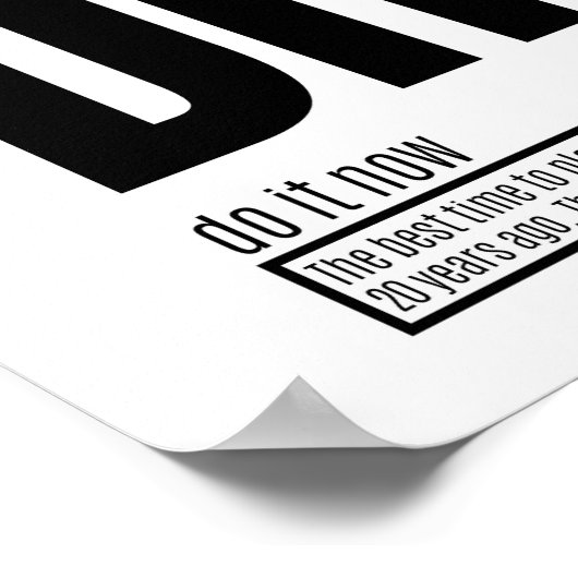 Doe het nu - fundamentele elementen van succes poster (Hoek)