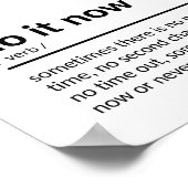 Doe het nu levensquote poster (Hoek)