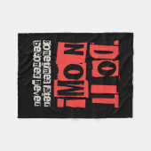 Doe het nu Motivatie Grappig Gift Premium Fleece Deken (Voorkant (Horizontaal))