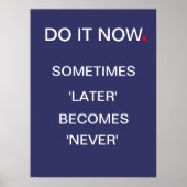Doe het nu - Motivatie Poster (Voorkant)