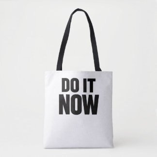 Doe Het Nu Motiverende Spreuk Minimale Typografie Tote Bag