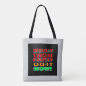 DOE HET NU NIET! TOTE BAG (Achterkant)
