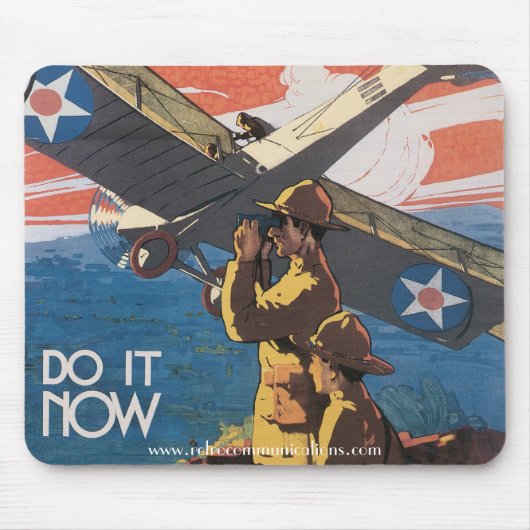 "Doe het NU" Wereldoorlog I Poster Mousepad Muismat (Voorkant)
