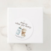 Doe het open als zij komt! Baby is op komst baby s Bedankjes Labels (In situ)