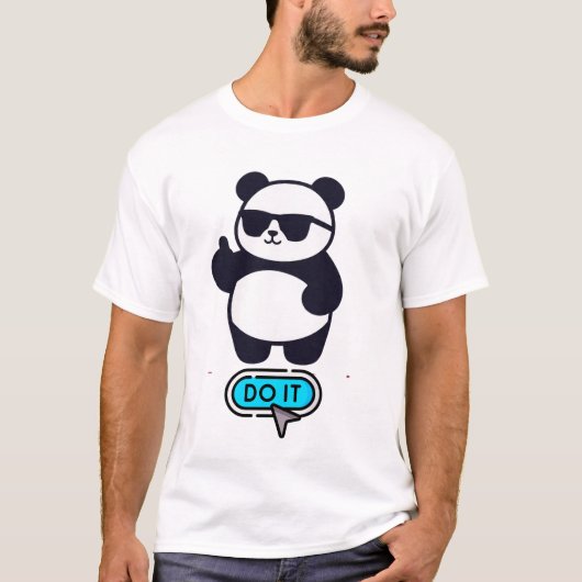 Doe Het Panda Motiverende Chille Vibes T-shirt (Voorkant)