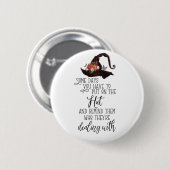 Doe het Pet aan - zwart Ronde Button 5,7 Cm (Voorkant /achterkant)