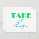 Doe het rustig aan, Daily Affirmation Flash Kaart (Voorkant / Achterkant)