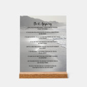 Doe het toch Misty Ocean Beach Acryl Bord (Voorkant)