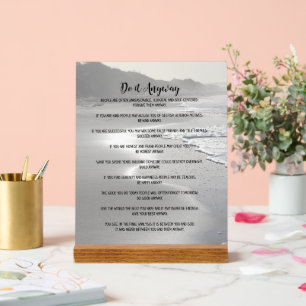 Doe het toch Misty Ocean Beach Acryl Bord