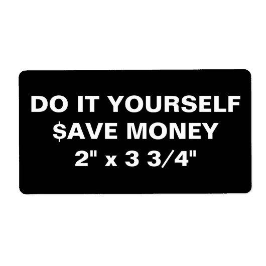 DOE HET U ZELF ~ 8 Adresetiketten 2 x 3 / 4 inch Etiket (Voorkant)