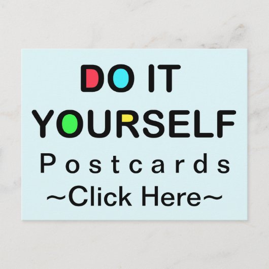 DOE HET U ZELF ~ Briefkaart (Voorkant)