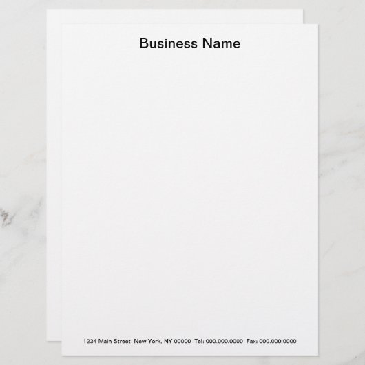 DOE HET U ZELF ~ Business Letterhead Ready-sjablon Custom Briefhoofd (Voorkant / Achterkant)