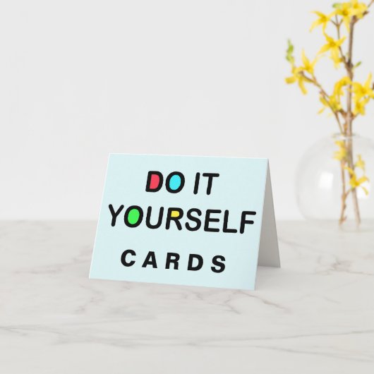 DOE HET U ZELF ~ Kaarten van de groet/van de Nota (Gele Bloem)