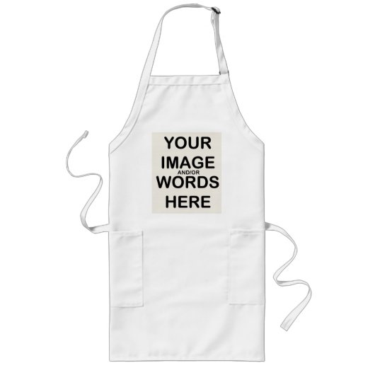 DOE HET U ZELF - Lange Adult Apron Lang Schort (Voorkant)