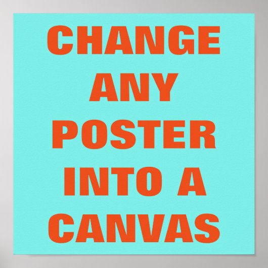 DOE HET U ZELF ~ Poster/VERANDERING IN EEN CANVAS Poster (Voorkant)