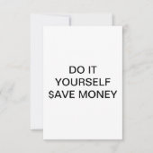 DOE HET U ZELF ~ Uitnodiging / RSVP 3,5 x5 (Voorkant)