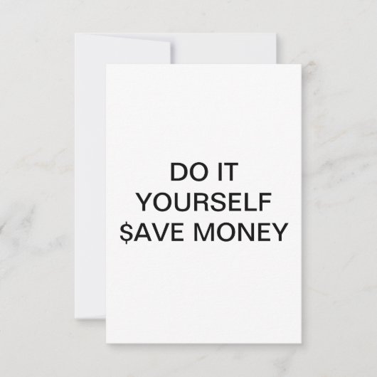 DOE HET U ZELF ~ Uitnodiging / RSVP 3,5 x5 (Voorkant)