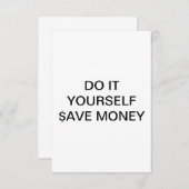 DOE HET U ZELF ~ Uitnodiging / RSVP 3,5 x5 (Voorkant / Achterkant)