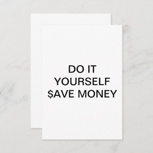 DOE HET U ZELF ~ Uitnodiging / RSVP 3,5 x5 (Voorkant / Achterkant)