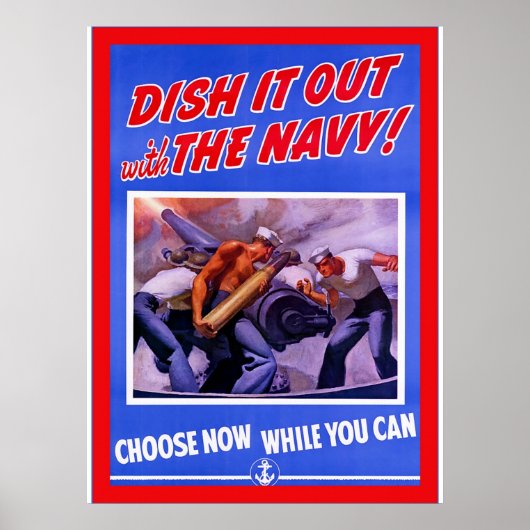Doe het uit met de marine ~ Tweede Wereldoorlog Poster (Voorkant)