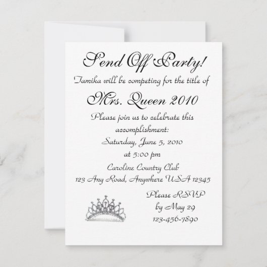 Doe-het-Uw Aansporing van de Pageant Kaart (Achterkant)