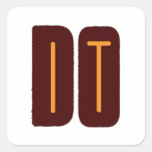 doe het vierkante sticker (Voorkant)