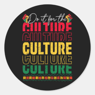 Doe het voor de cultuur zwarte geschiedenis Junete Ronde Sticker