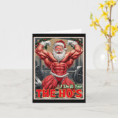 Doe het voor de Ho's Pump Muscular Santa Bodybuild Kaart (Gele Bloem)