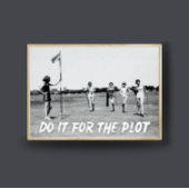 Doe het voor de plot kunst, retro golf meisje foto poster