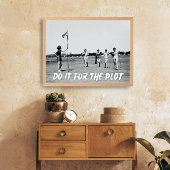 Doe het voor de plot kunst, retro golf meisje foto poster