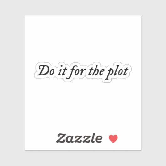 Doe het voor de plot sticker (Vel)