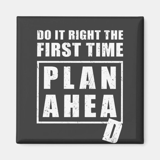 Doe het voor het eerst goed - Plan voor het eerst Magneet (Voorkant)