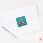 Doe het voor jezelf, vrouw lopen vierkante sticker (Envelop)