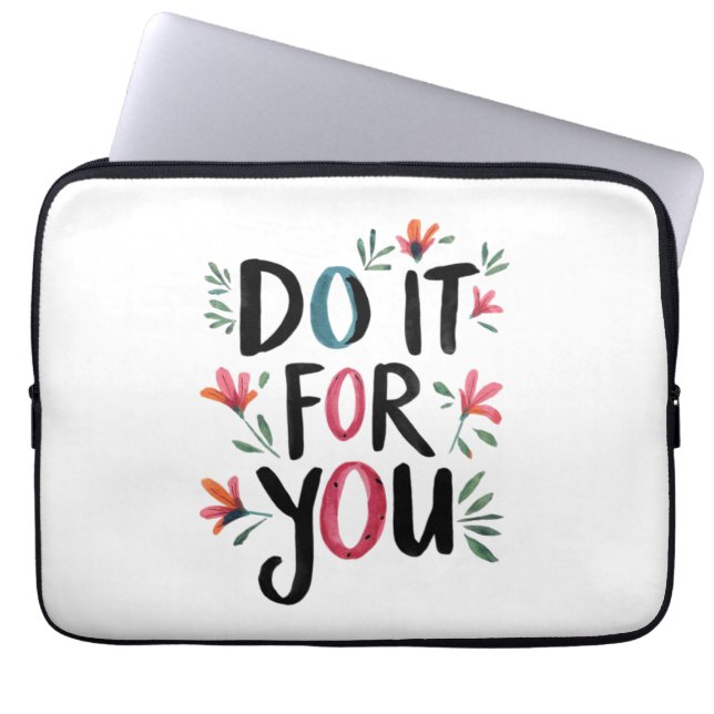 Doe het voor jou laptop sleeve (Voorkant)