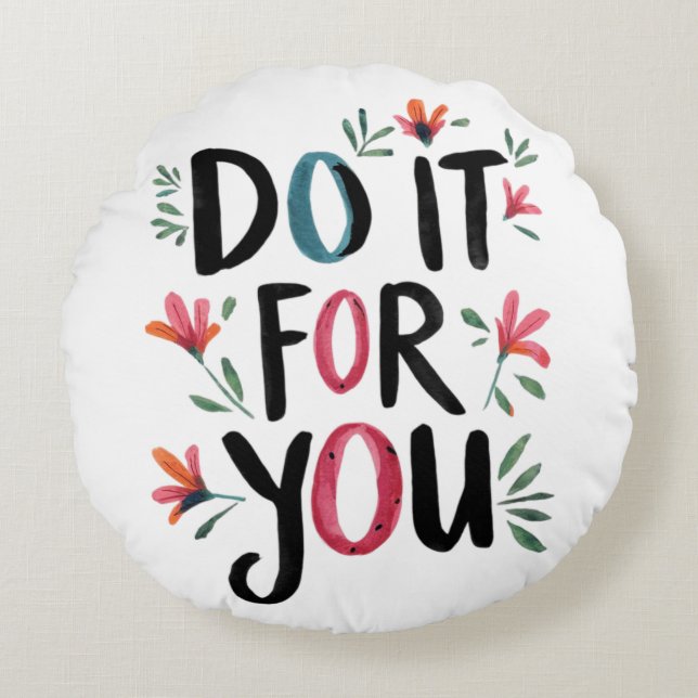 Doe het voor jou rond kussen (Voorkant)
