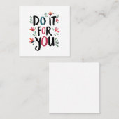 Doe het voor jou vierkante visitekaartje (Voorkant / Achterkant)